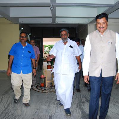 The Hon'ble  Agriculture Minister of Puducherry   Thiru. C. DJEACOUMAR visit to ICAR-IIRR- 13-6-2023